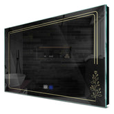 Specchio LED Rettangolare | Pulsanti touch | Funzione anti-appannamento | Luce bianca calda - Reyze Serie Good Vibes Modello 3